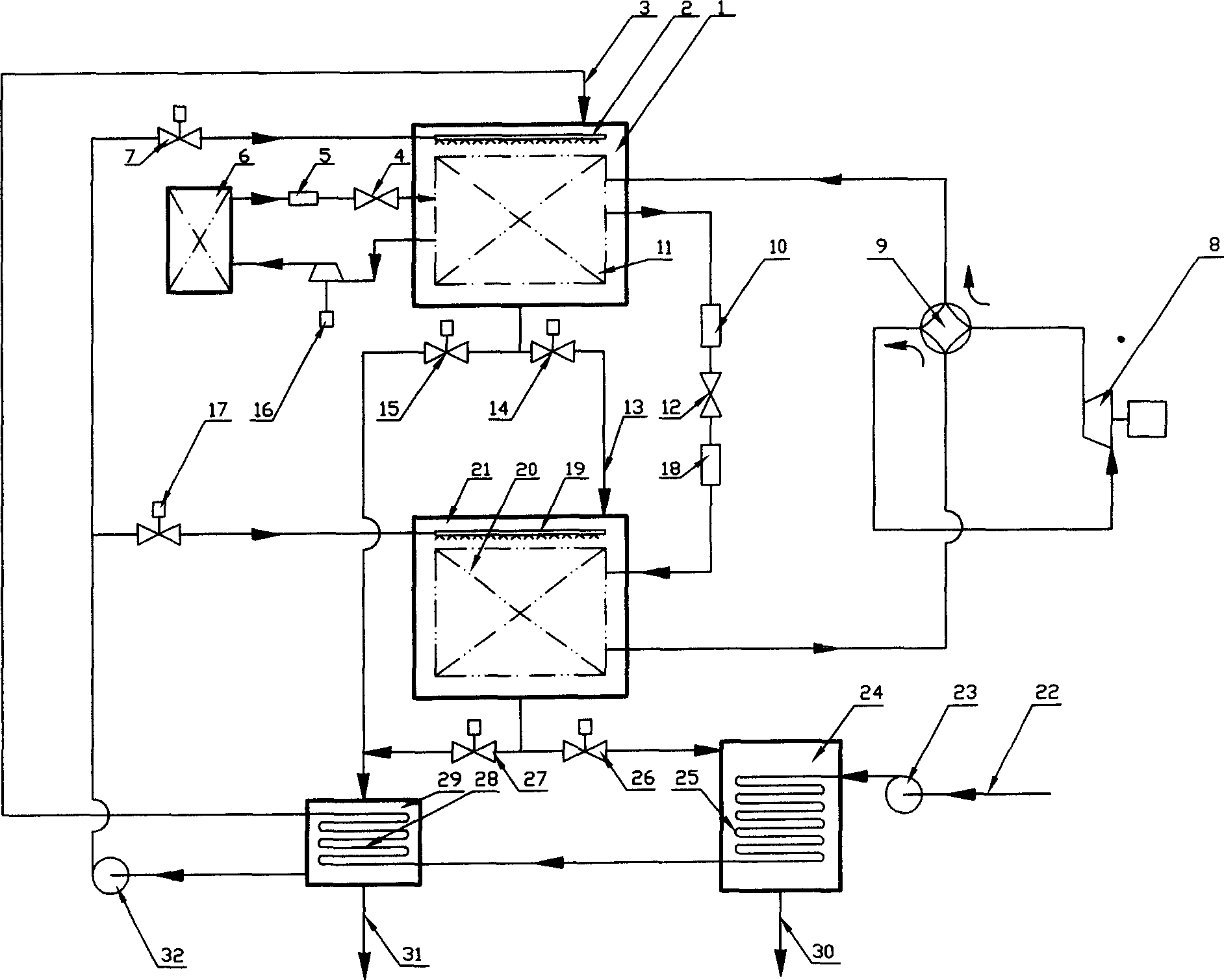 Concentration method of graduate freezing interface