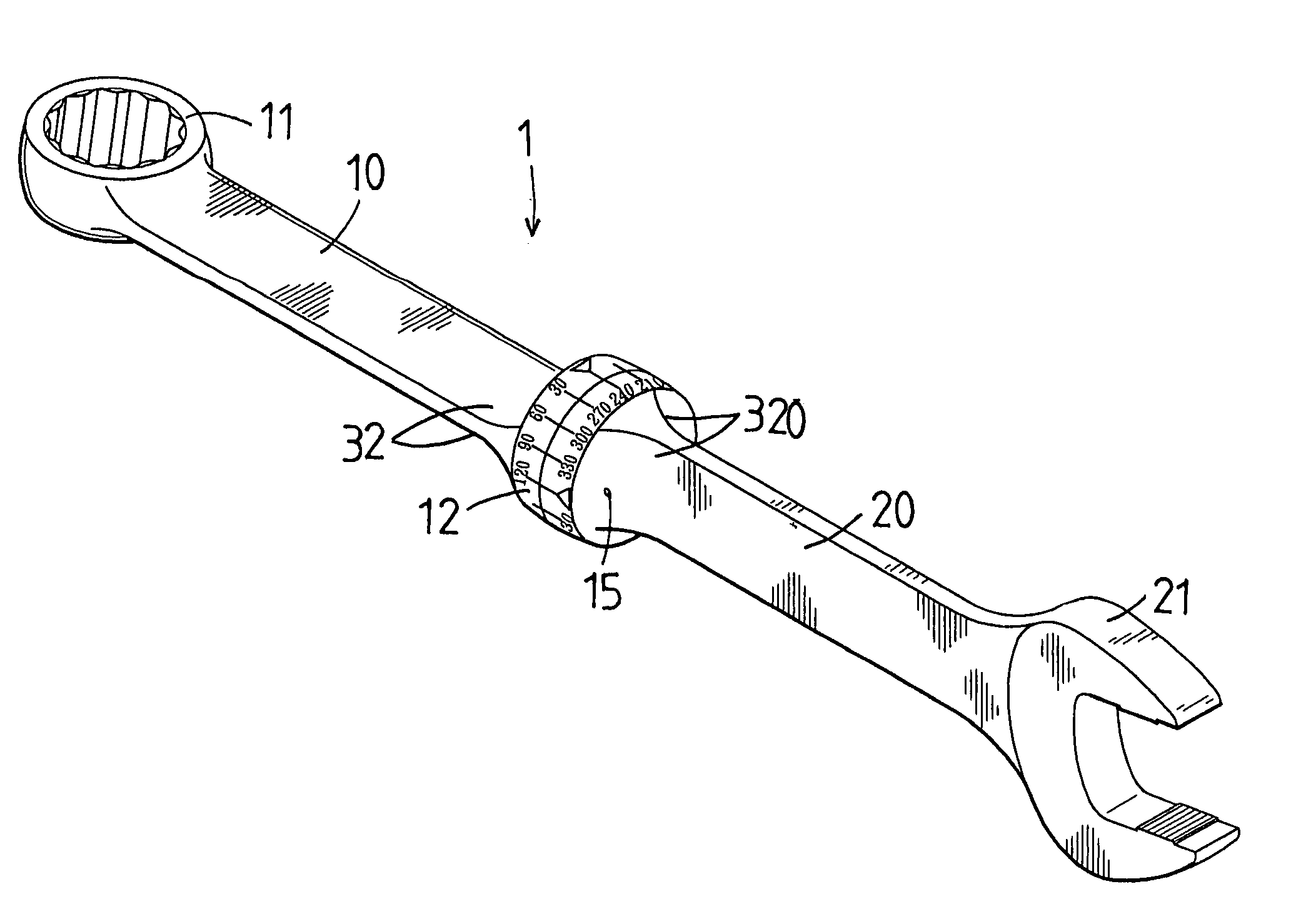 Wrench having rotation adjustment effect