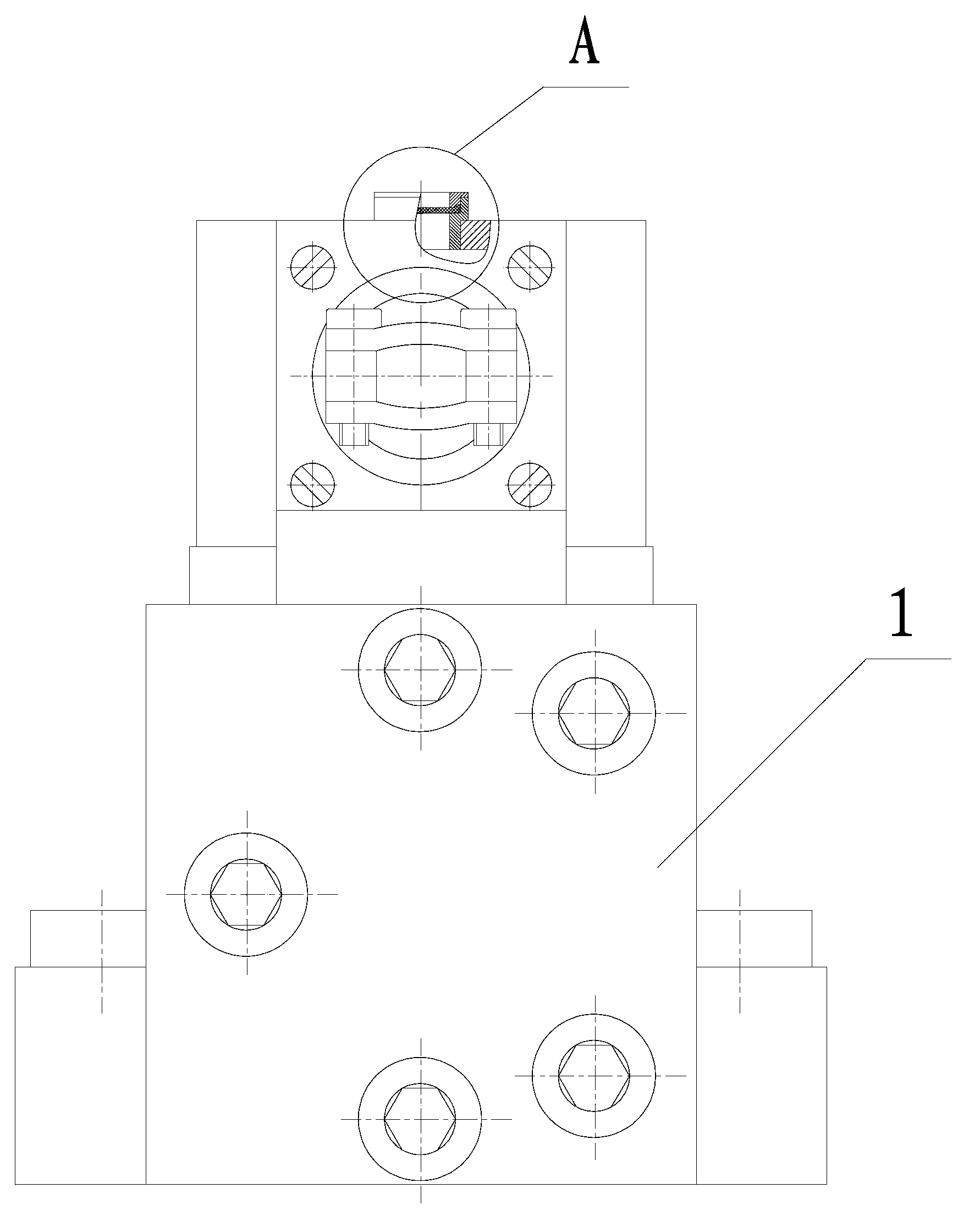 Underwater hydraulic servo valve pressure compensation structure