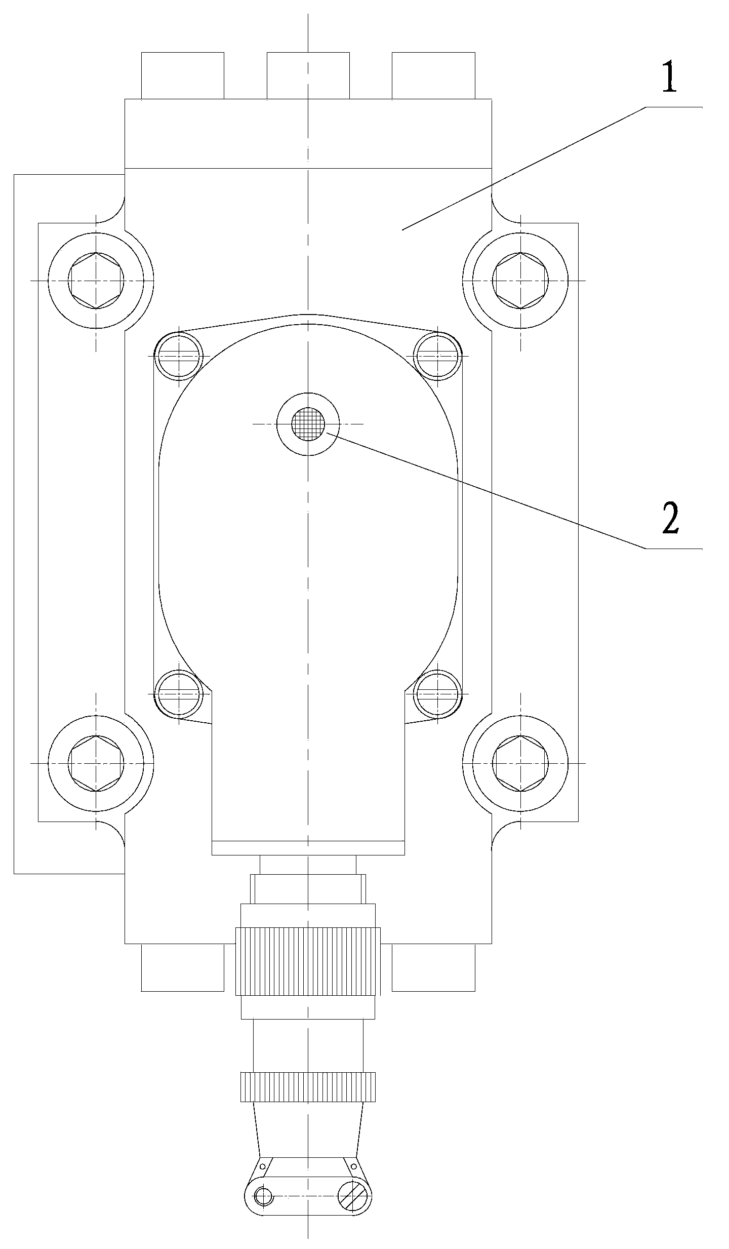 Underwater hydraulic servo valve pressure compensation structure