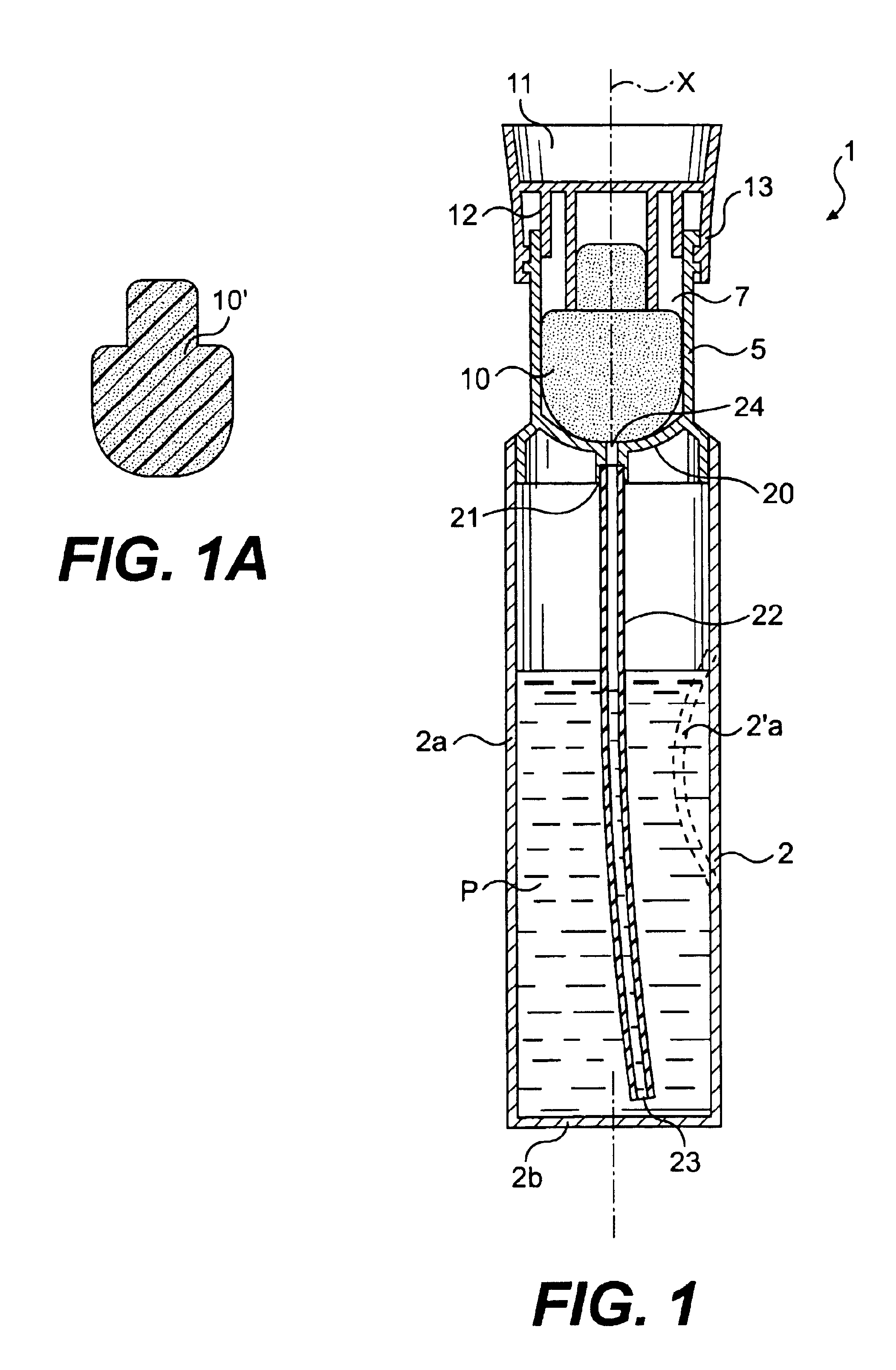 Product application device including a dip tube