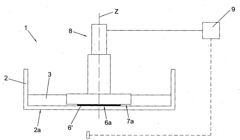 Stereolithography method for producing a three-dimensional object, comprising a movement according to which a supporting surface for said object intermittently approaches the bottom of a container, and stereolithography machine using said method