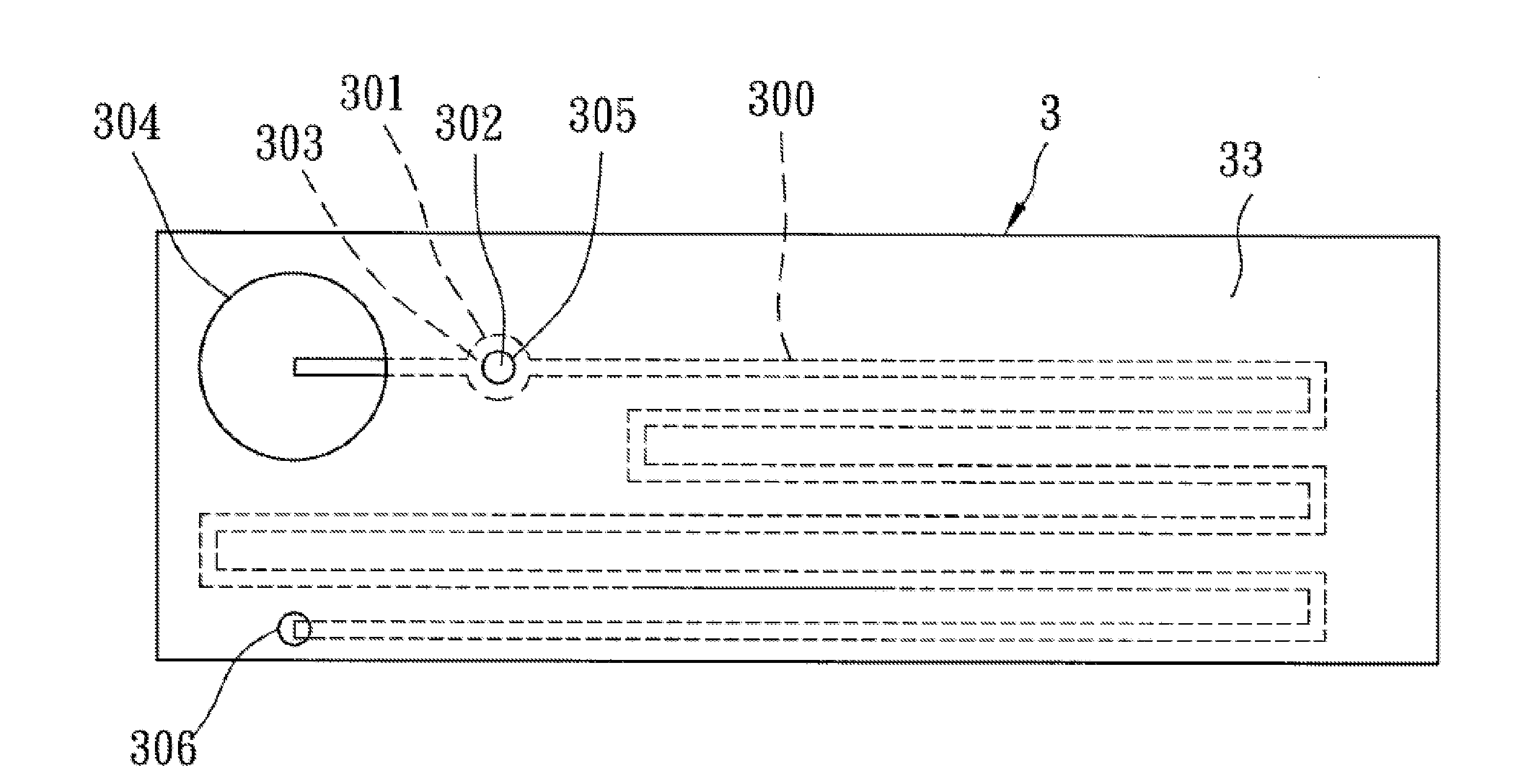 Biomedical chip for blood coagulation test, method of production and use thereof