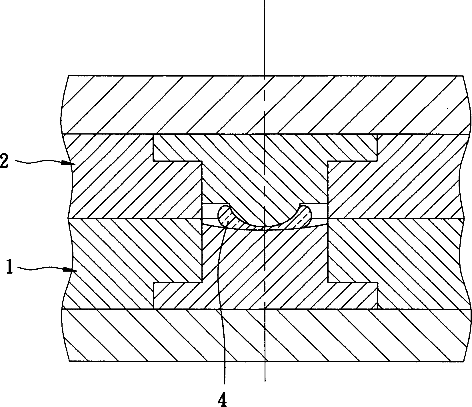 Fixed glass moulded shaper for simplifying core-takeout operation