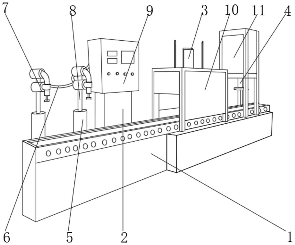 Fluorine-modified acrylic resin composite anticorrosive coating preparation process and device