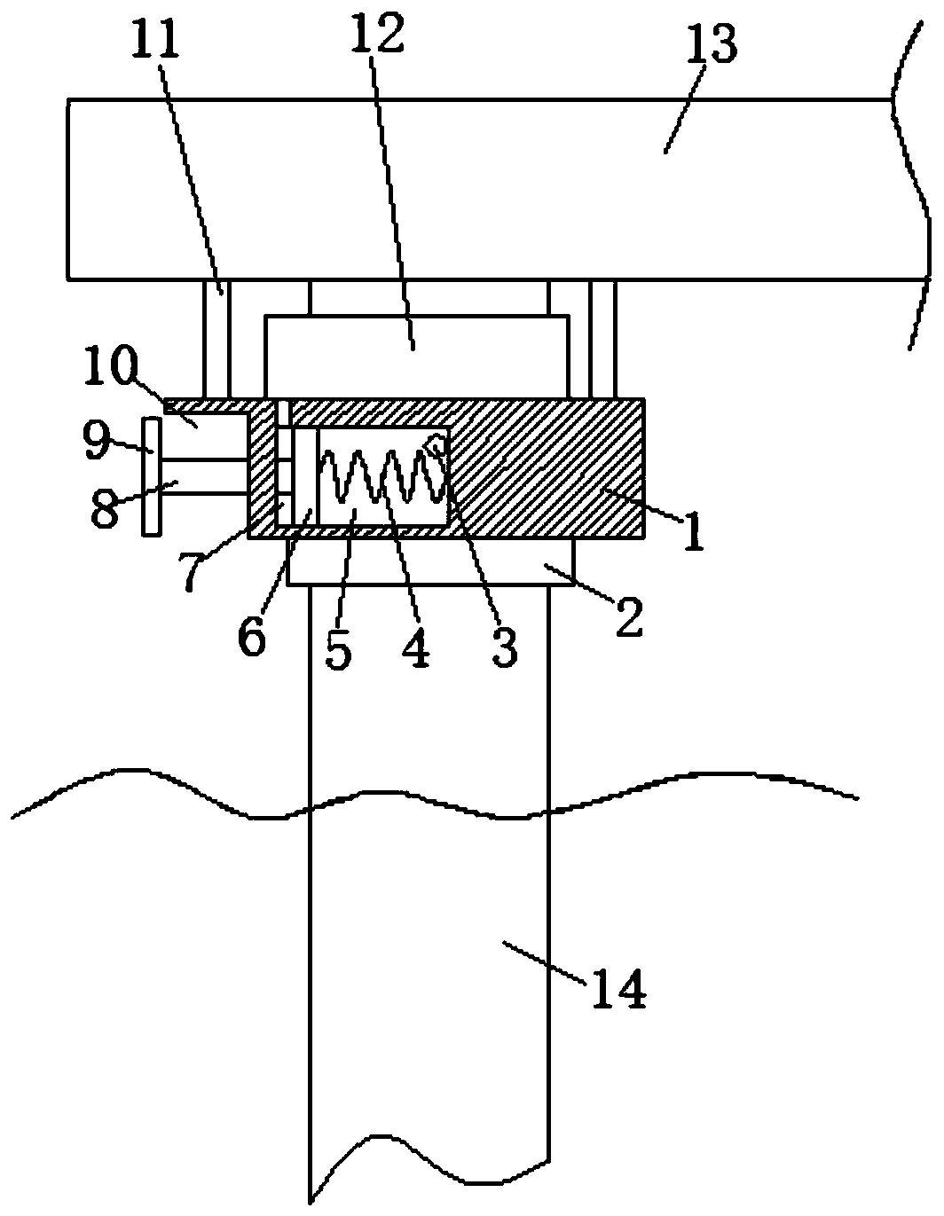 Offshore drilling platform shore rust removing device