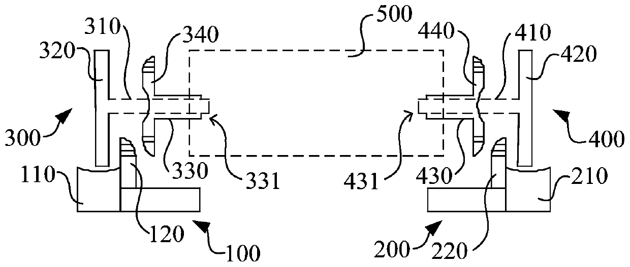 Car body transmission system and transmission structure