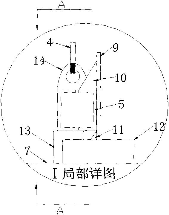 Inversing method of inner side clustering hoop of vertical storage tank