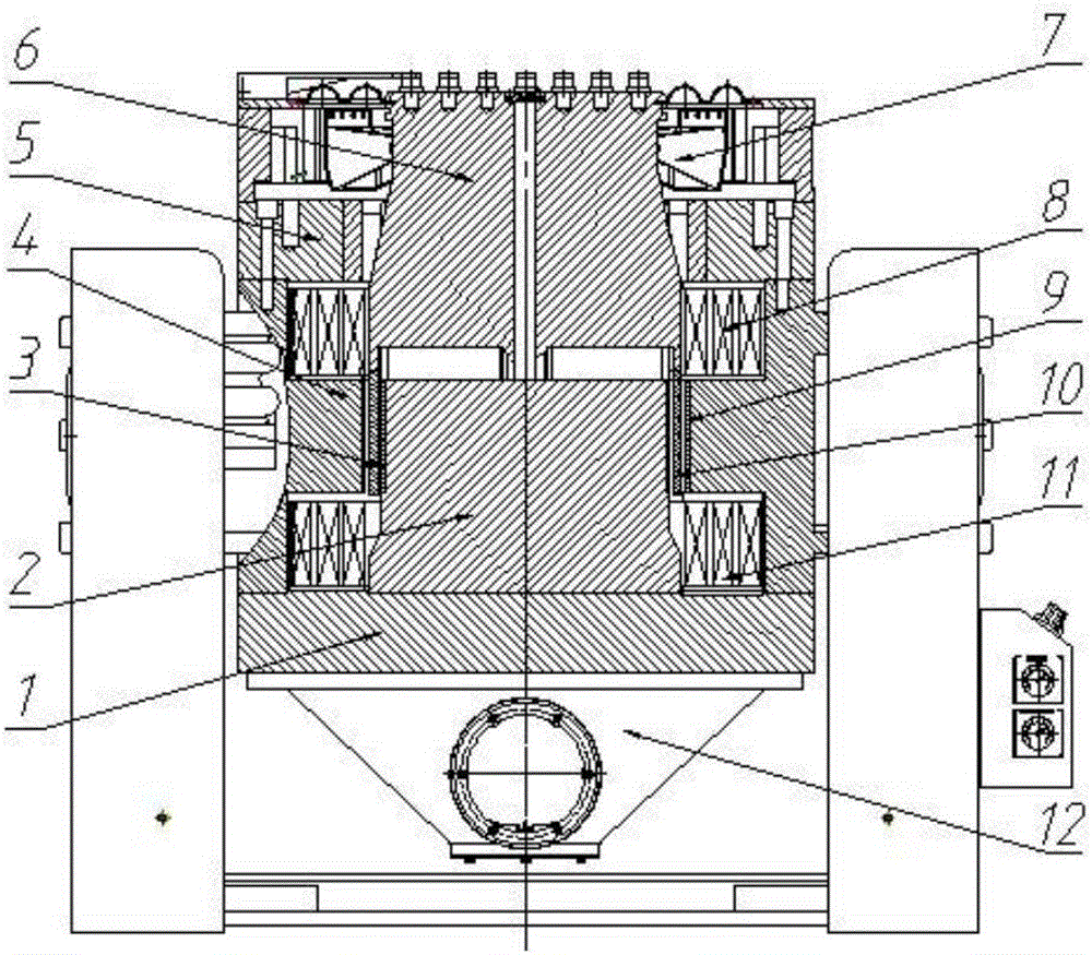 Induction-type vibrating table and fixing method for drive coil thereof