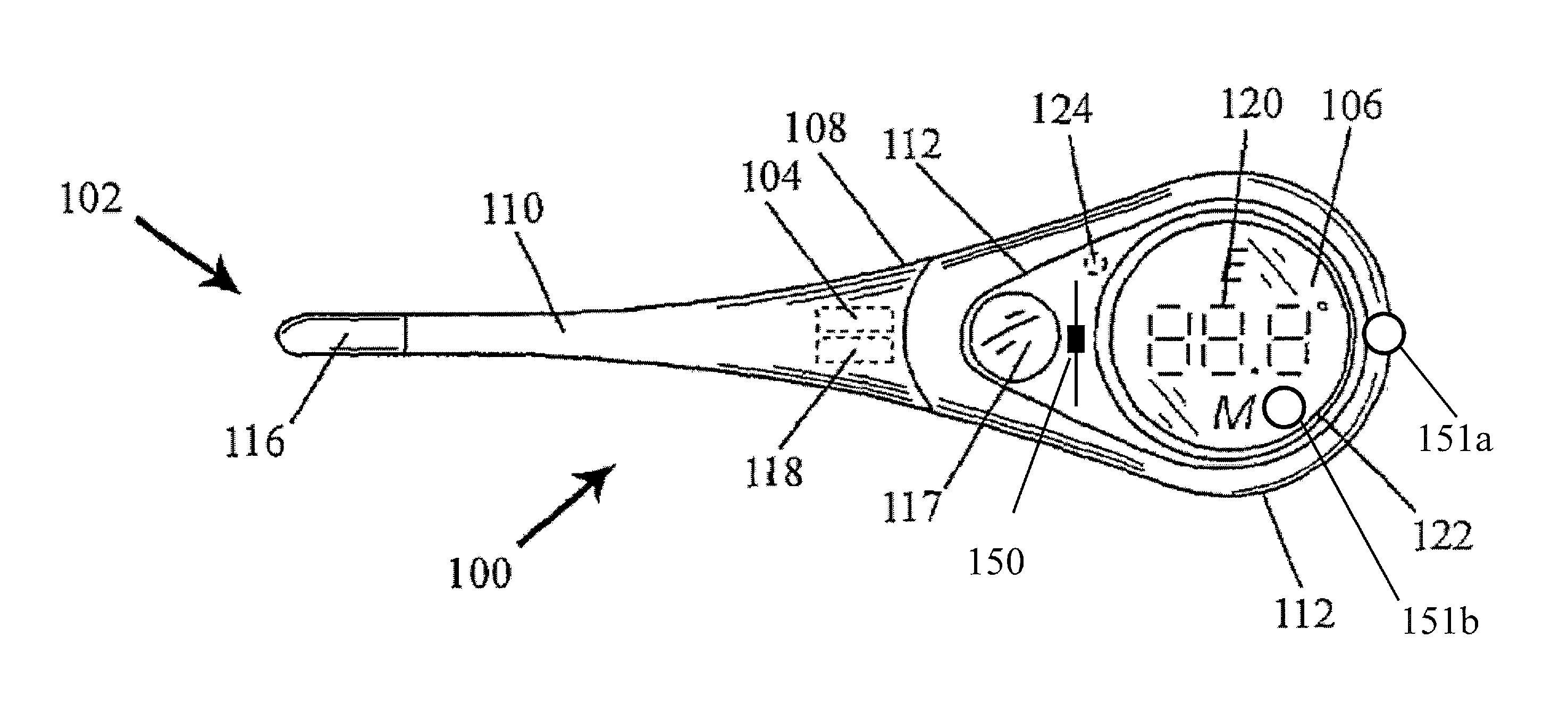 Thermometer with age specific feature selection