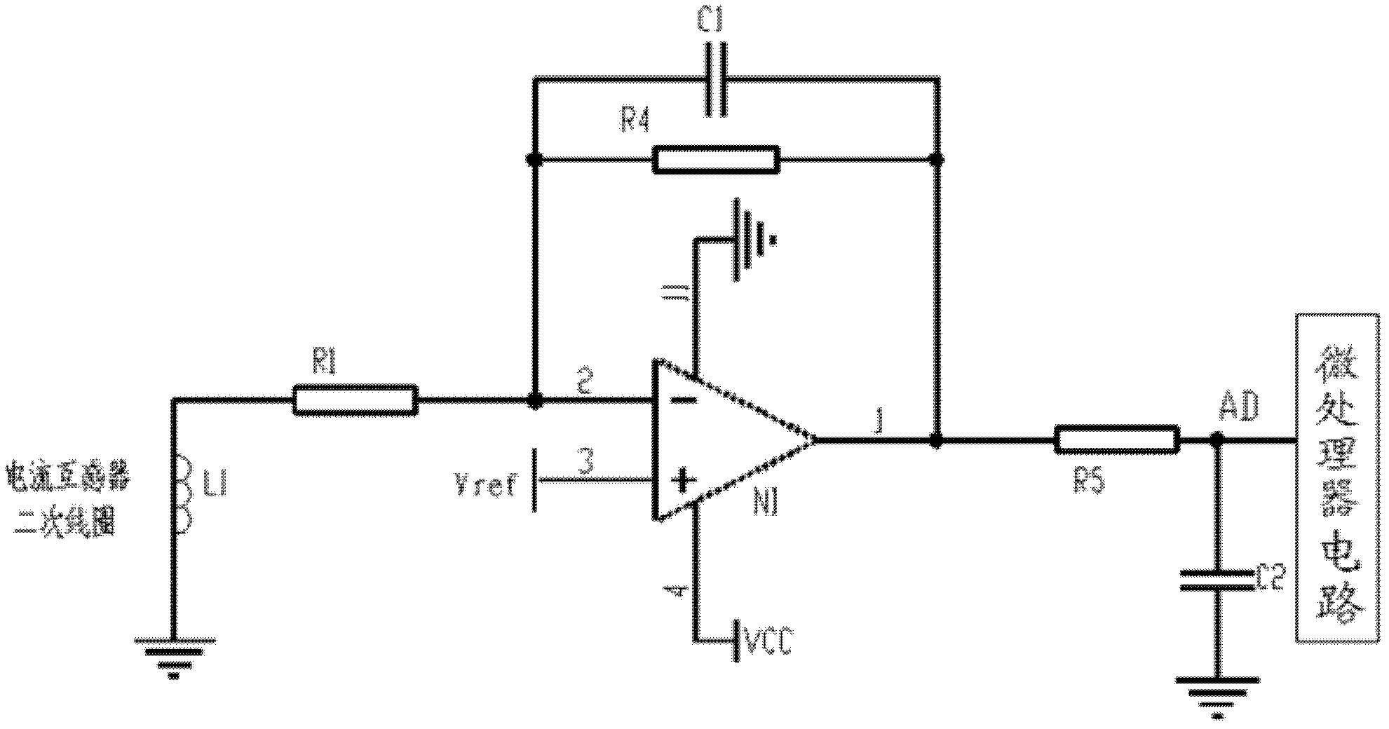 Detection circuit for monitoring state of current transformer