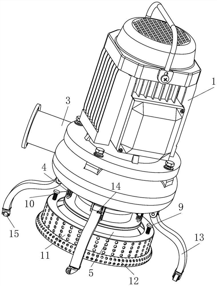 Low-liquid-level sewage suction pump