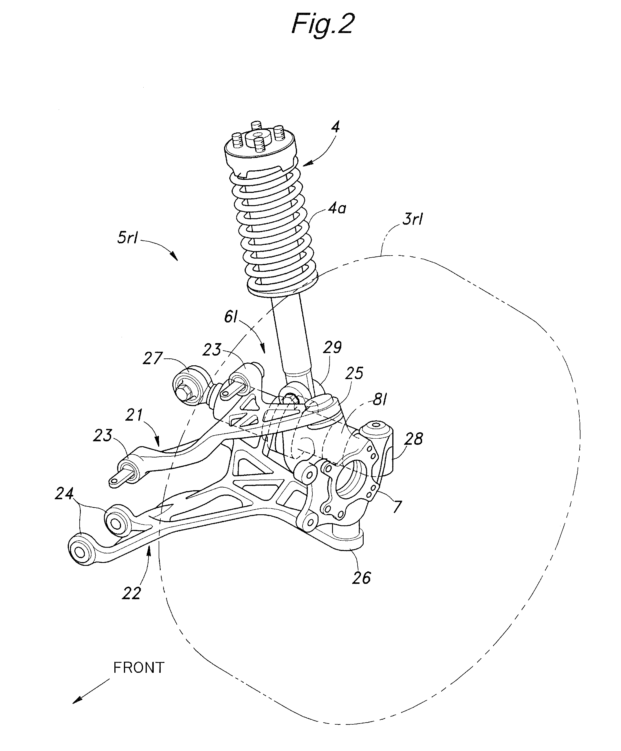 Rear wheel steering control system