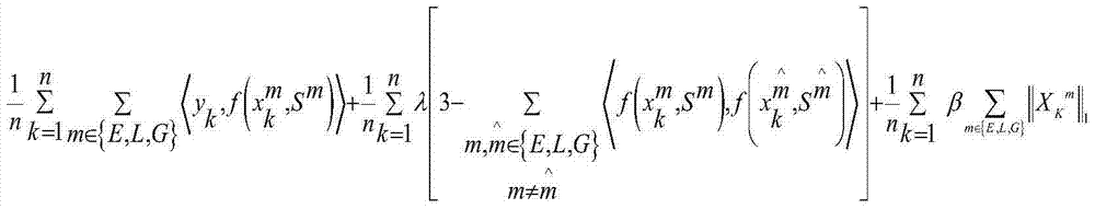 Joint training method of sub-dictionaries in multiple characteristic spaces and for face recognition