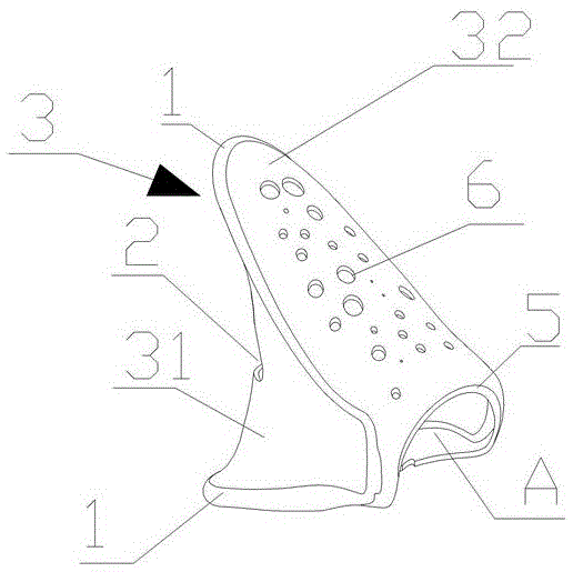 Oral cavity inner protecting tongue supporting frame