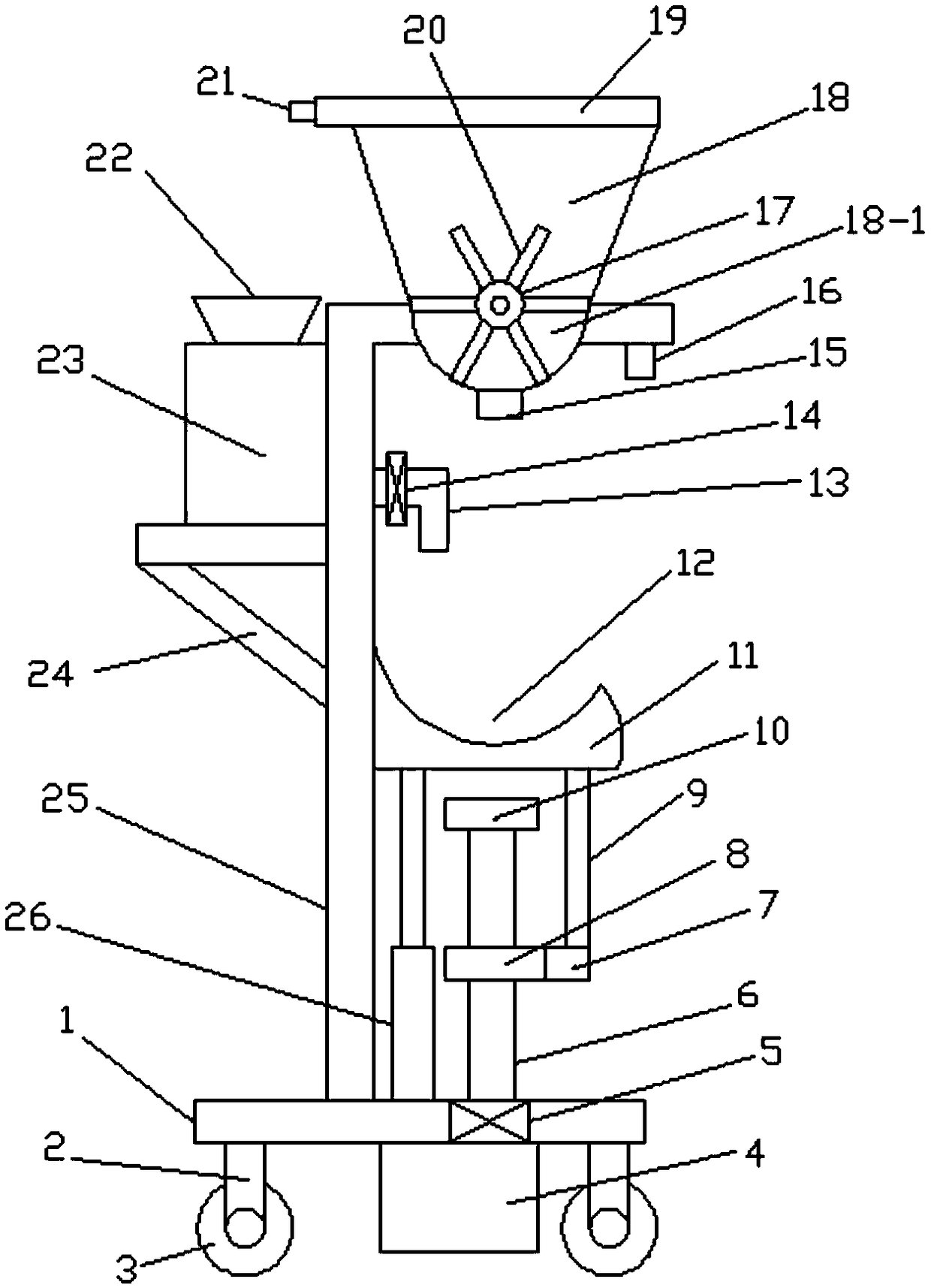 Feeding device for animal husbandry