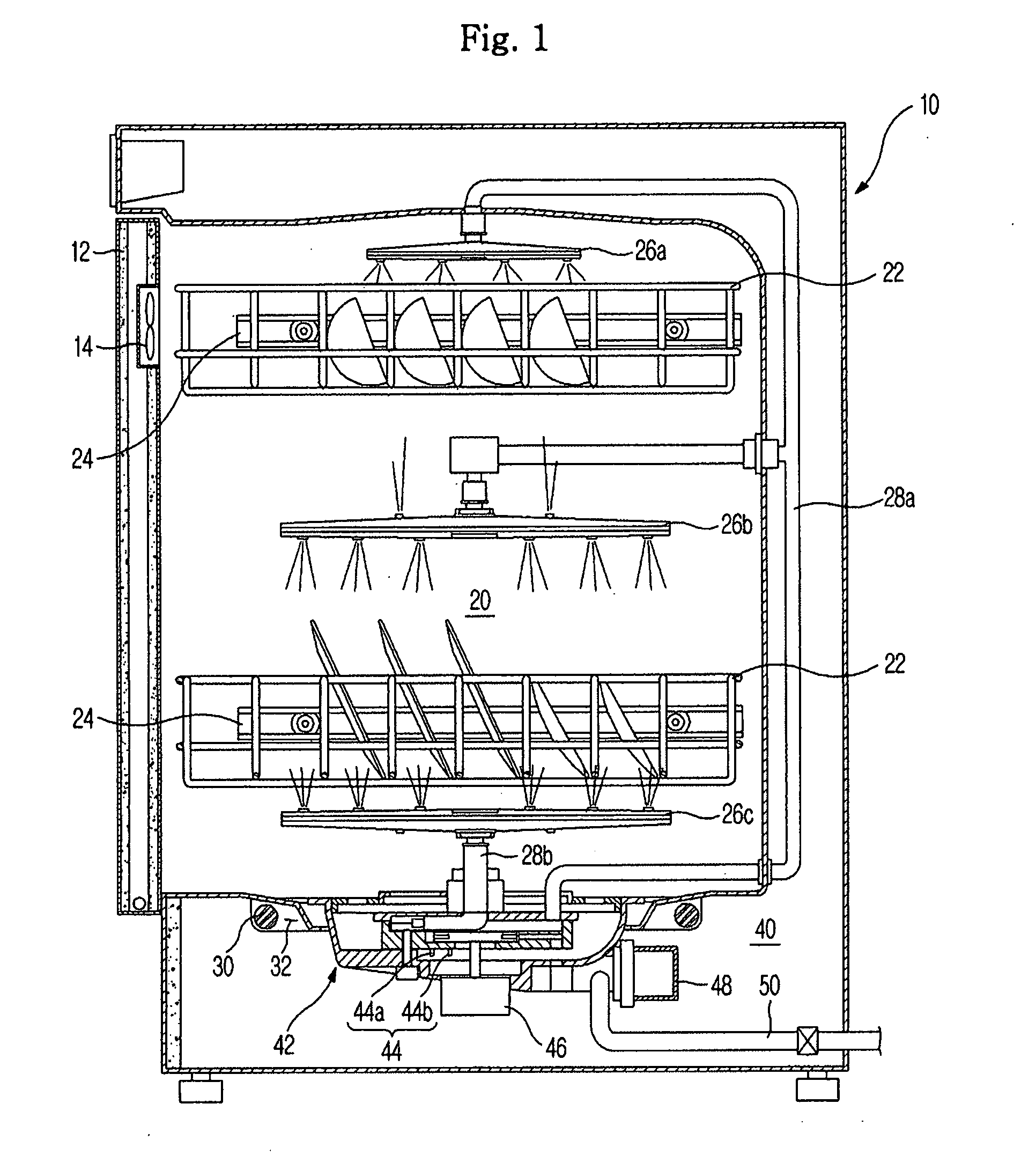 Washing control apparatus and method of dish washing machine