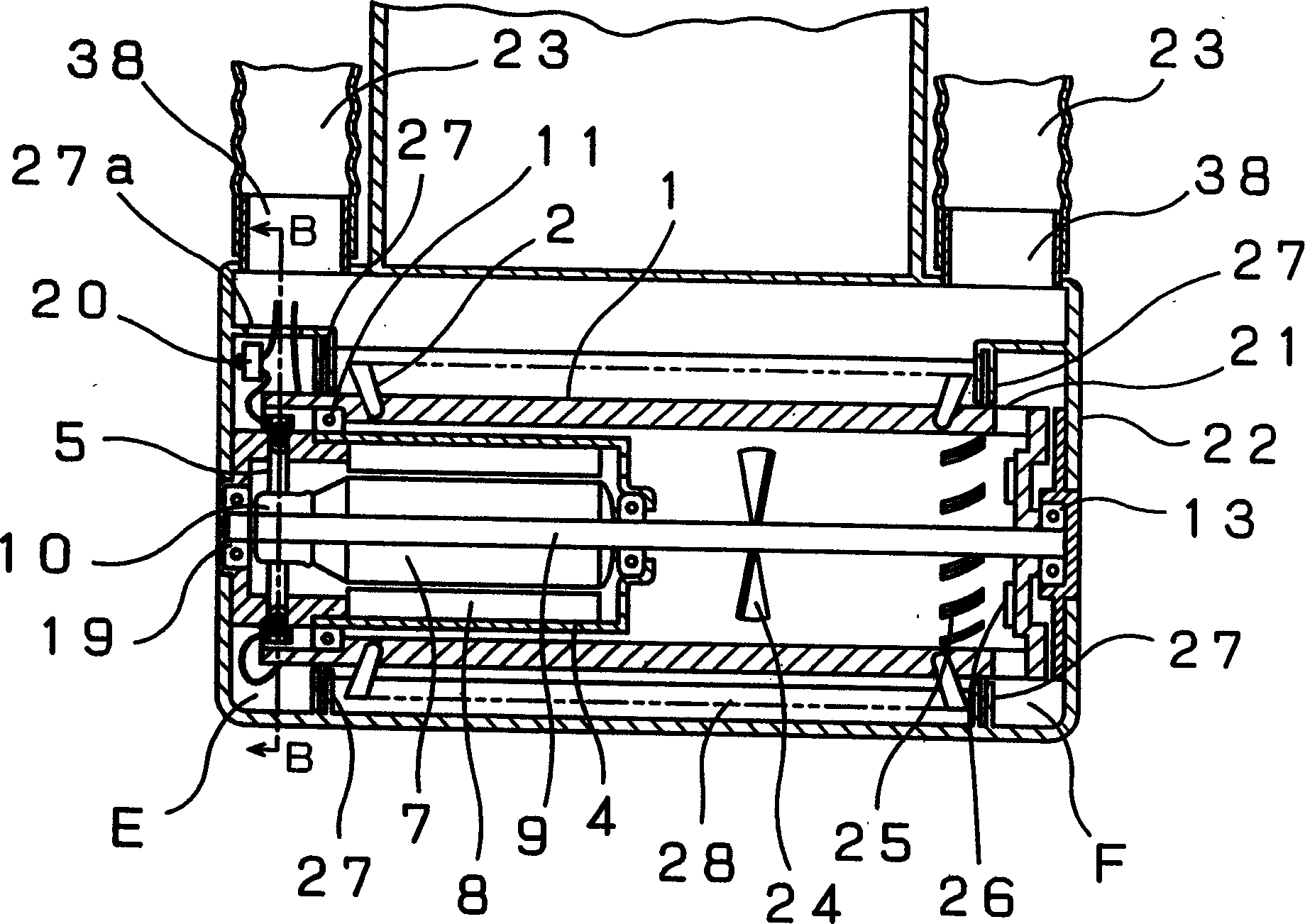 Rotary brush device and dust cleaner using same