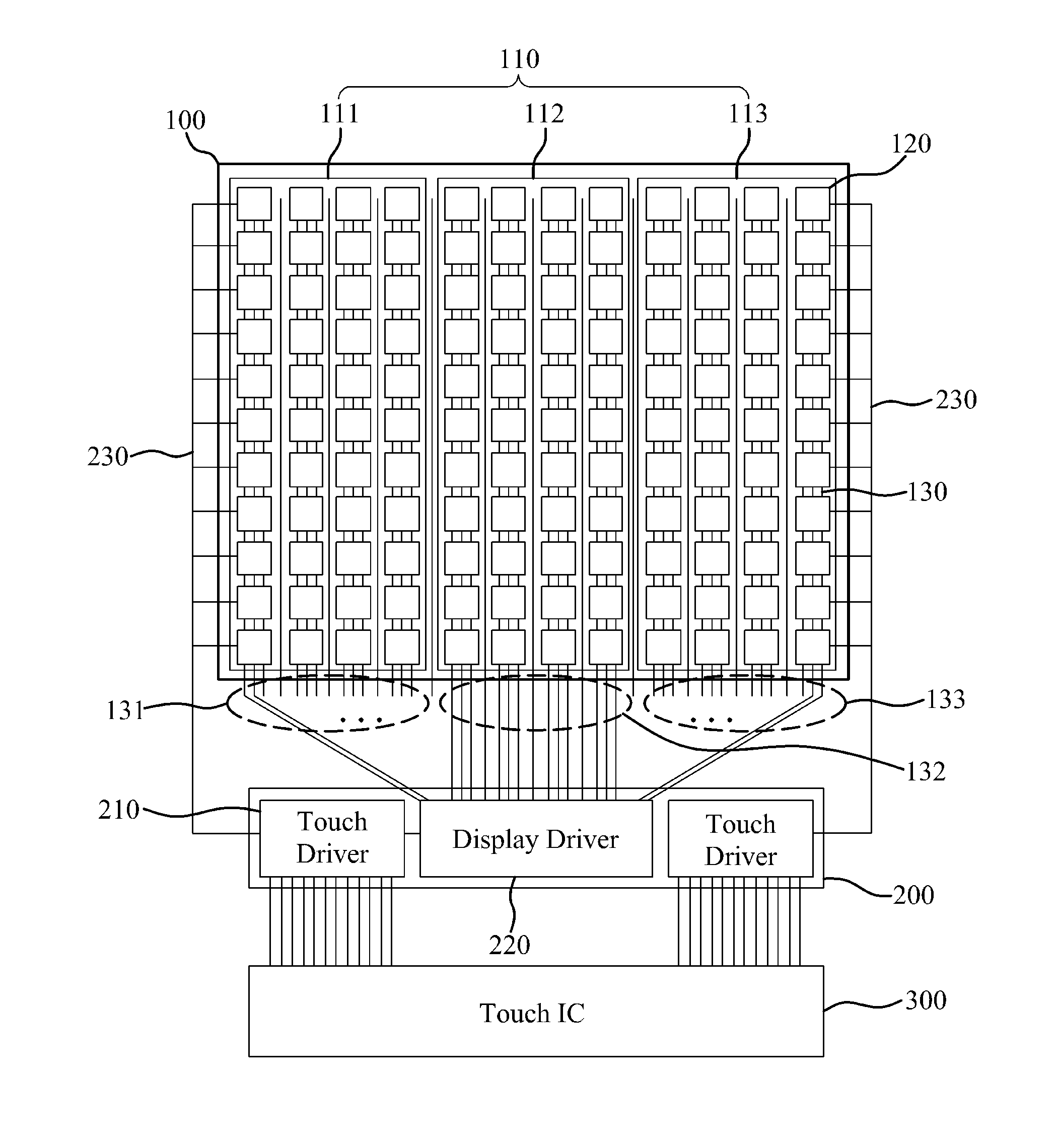 Display device with integrated touch screen and method for driving the same