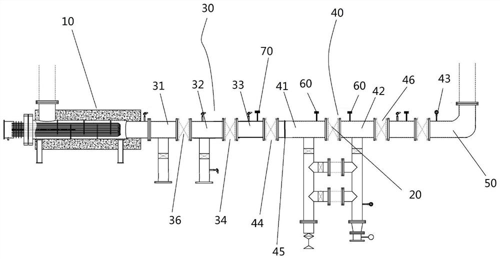 Butterfly valve sealing performance testing system under high-temperature condition