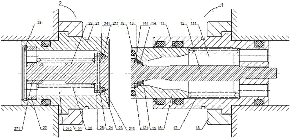 Split butt joint and male joint and female joint thereof