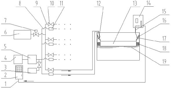 External floating roof petroleum storage tank water mist safe protection system and protection method