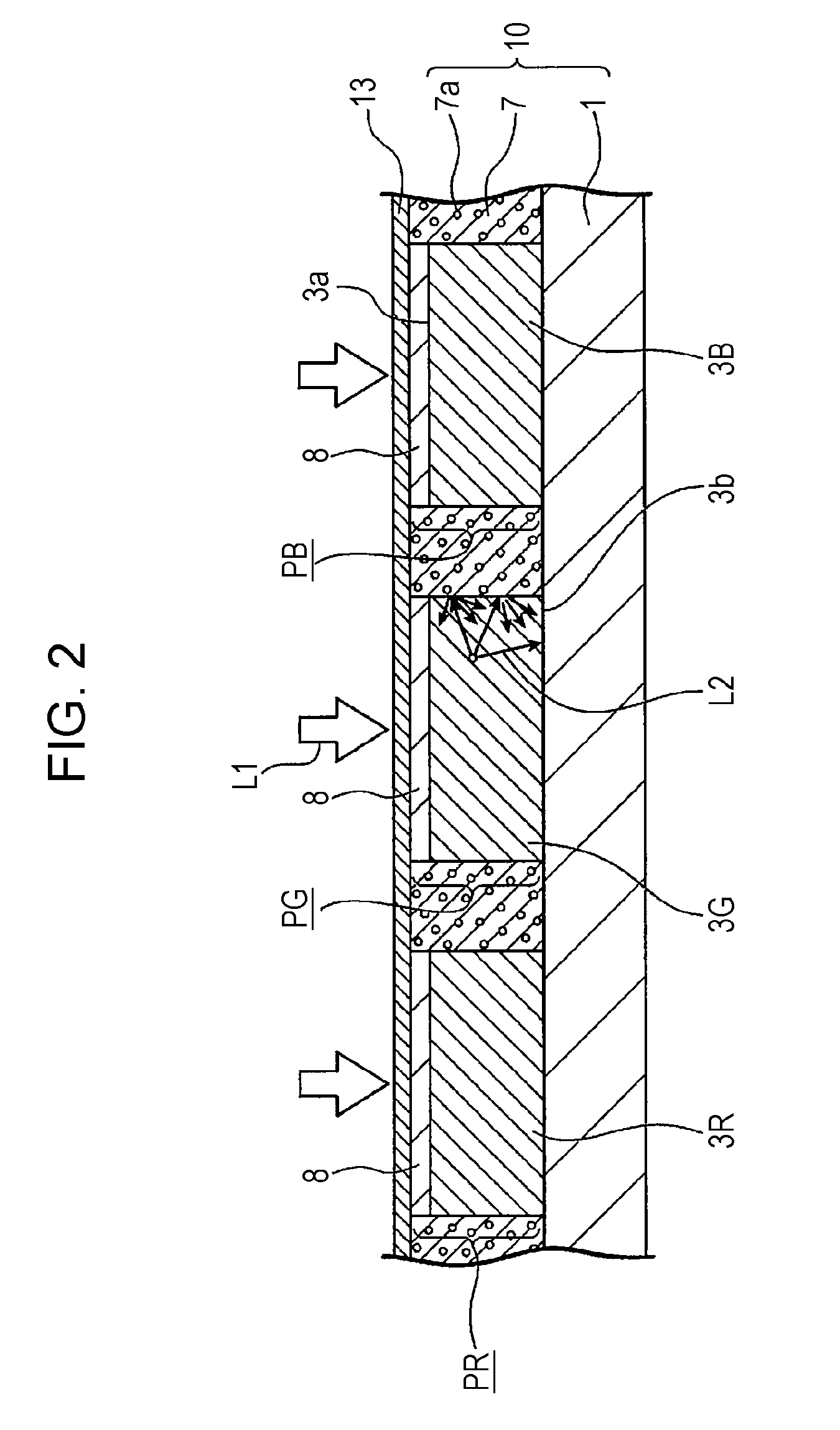 Phosphor substrate, display device, and electronic apparatus