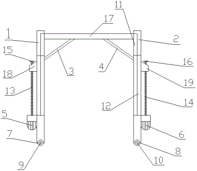 Lifting device controlled by screw rod step motors