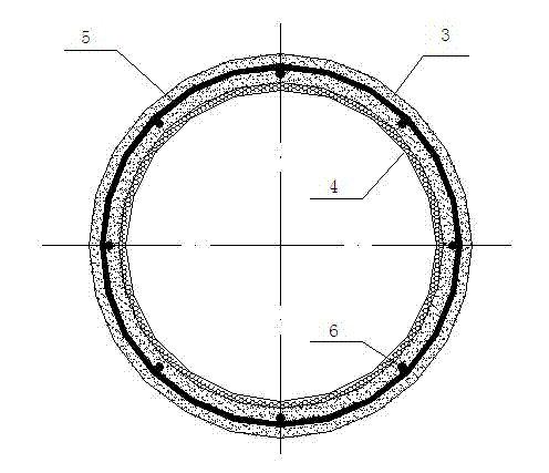 Composite casing pipe restrained reinforced concrete column