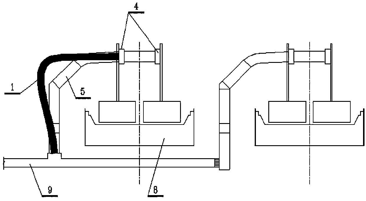 Emergency device and method applicable to aluminum electrolysis head cell and tail cell