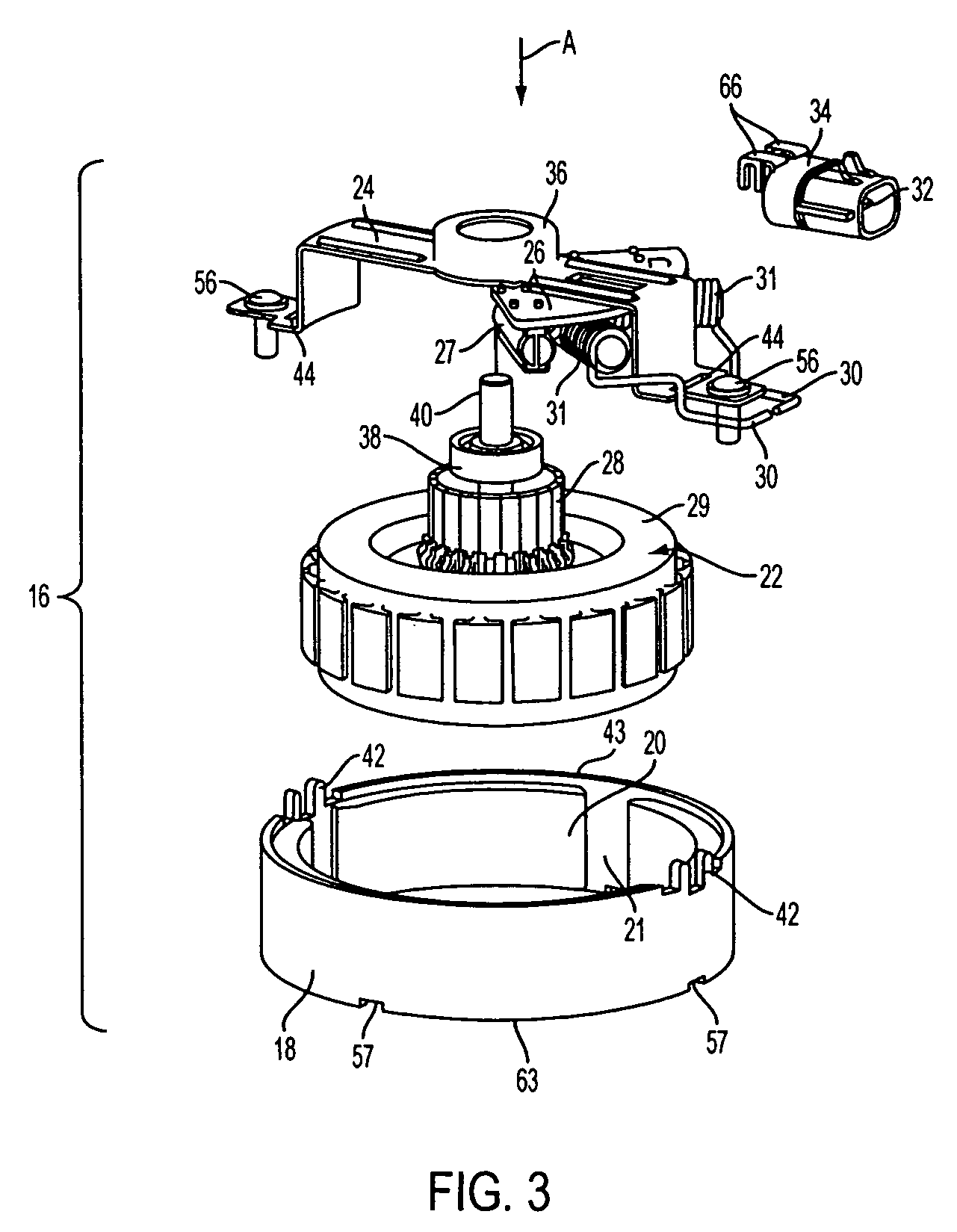 Totally integrated engine cooling module for D.C. motors employing fan hub and shroud hub as motor covers