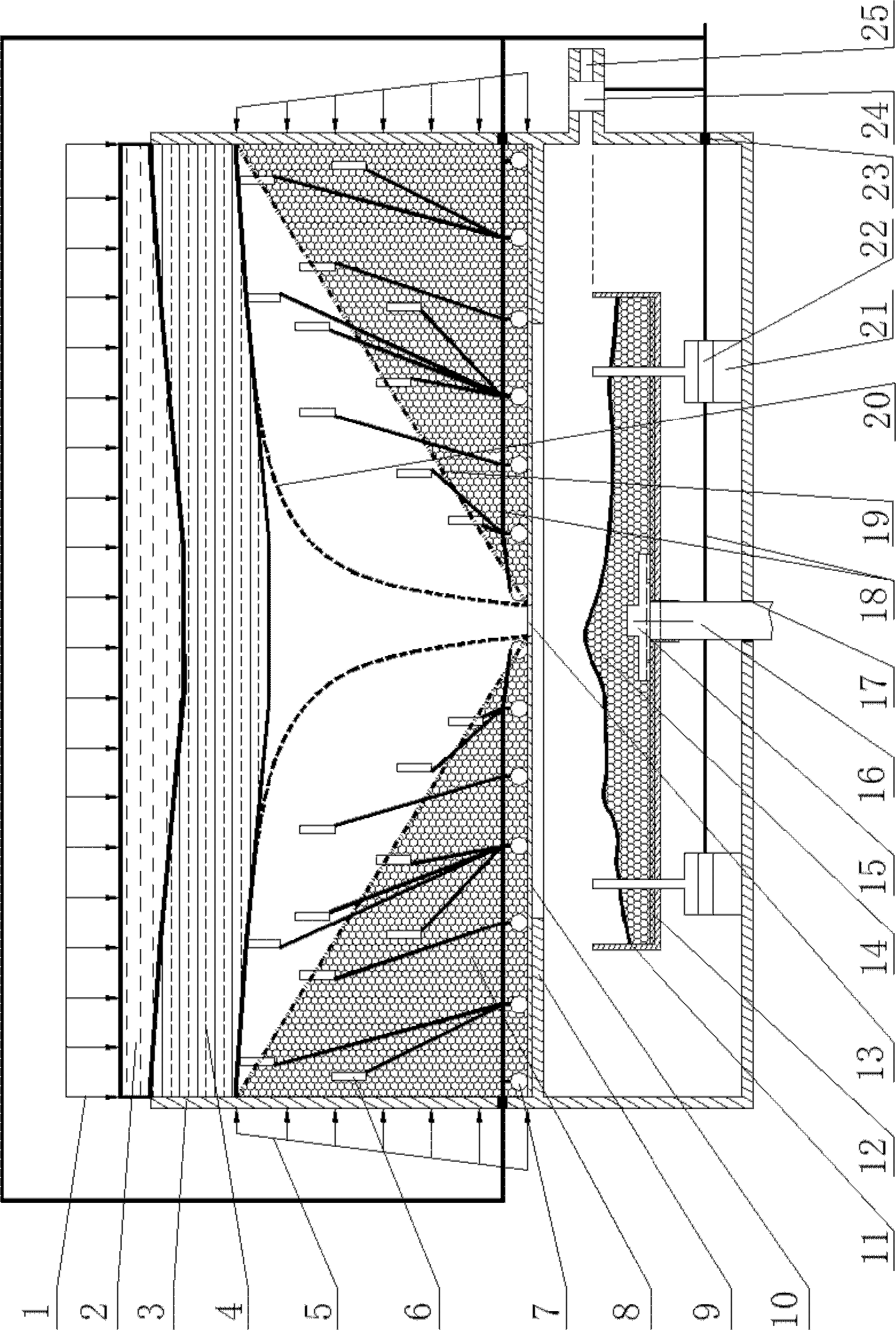 Simulation test device and test method of sand inrush