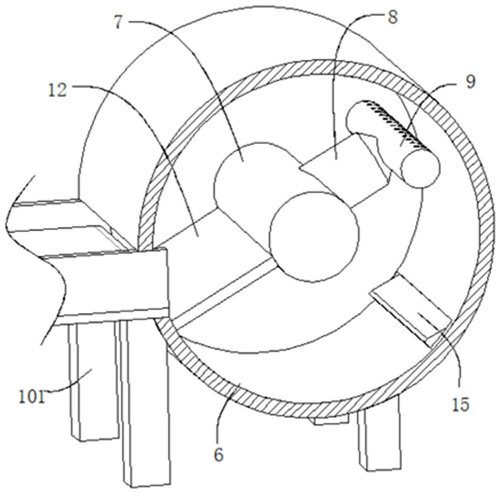 Drying device for tea processing and application method thereof