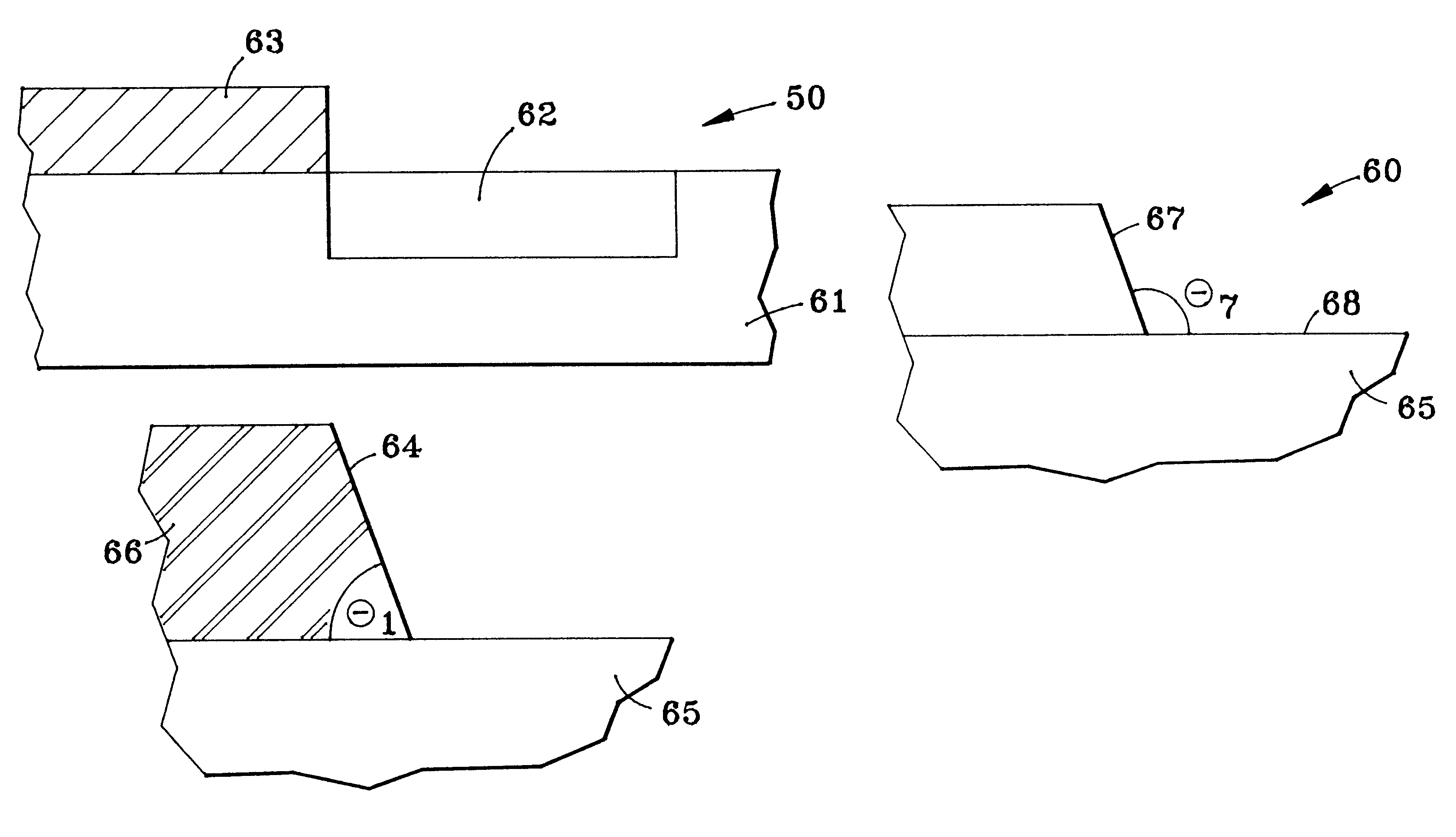 Selective reduction of sidewall slope on isolation edge