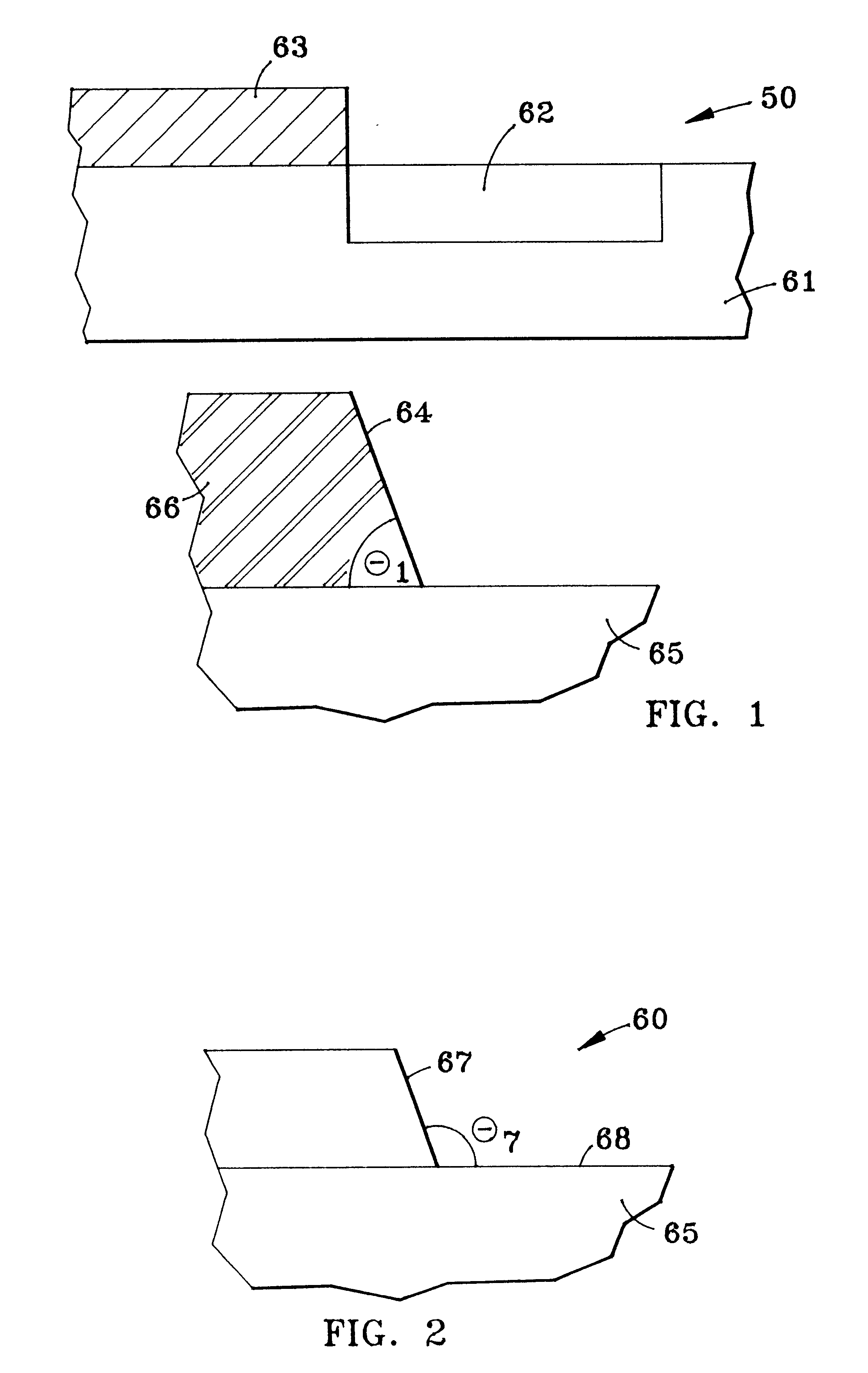 Selective reduction of sidewall slope on isolation edge