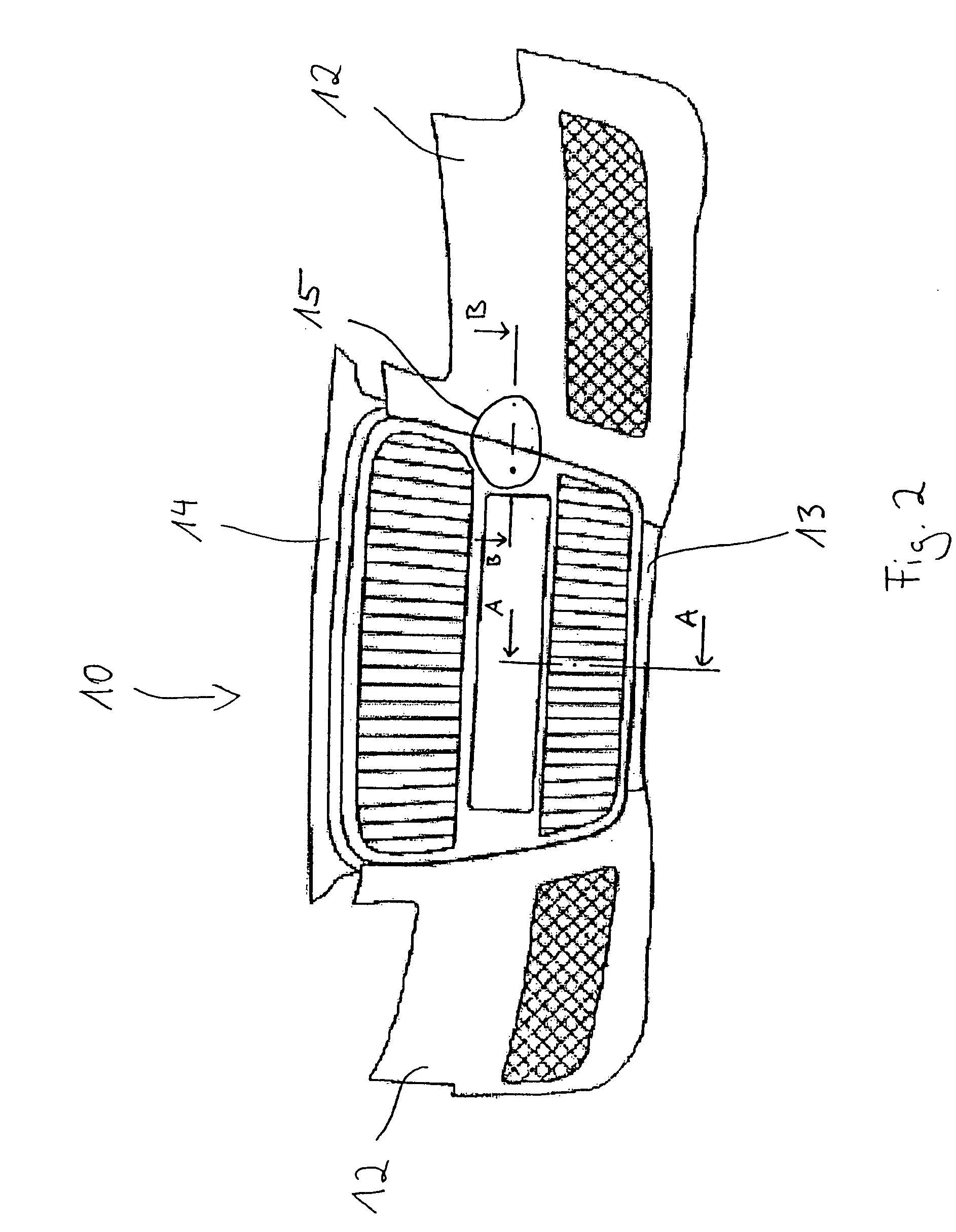 Front bumper cover and radiator grille