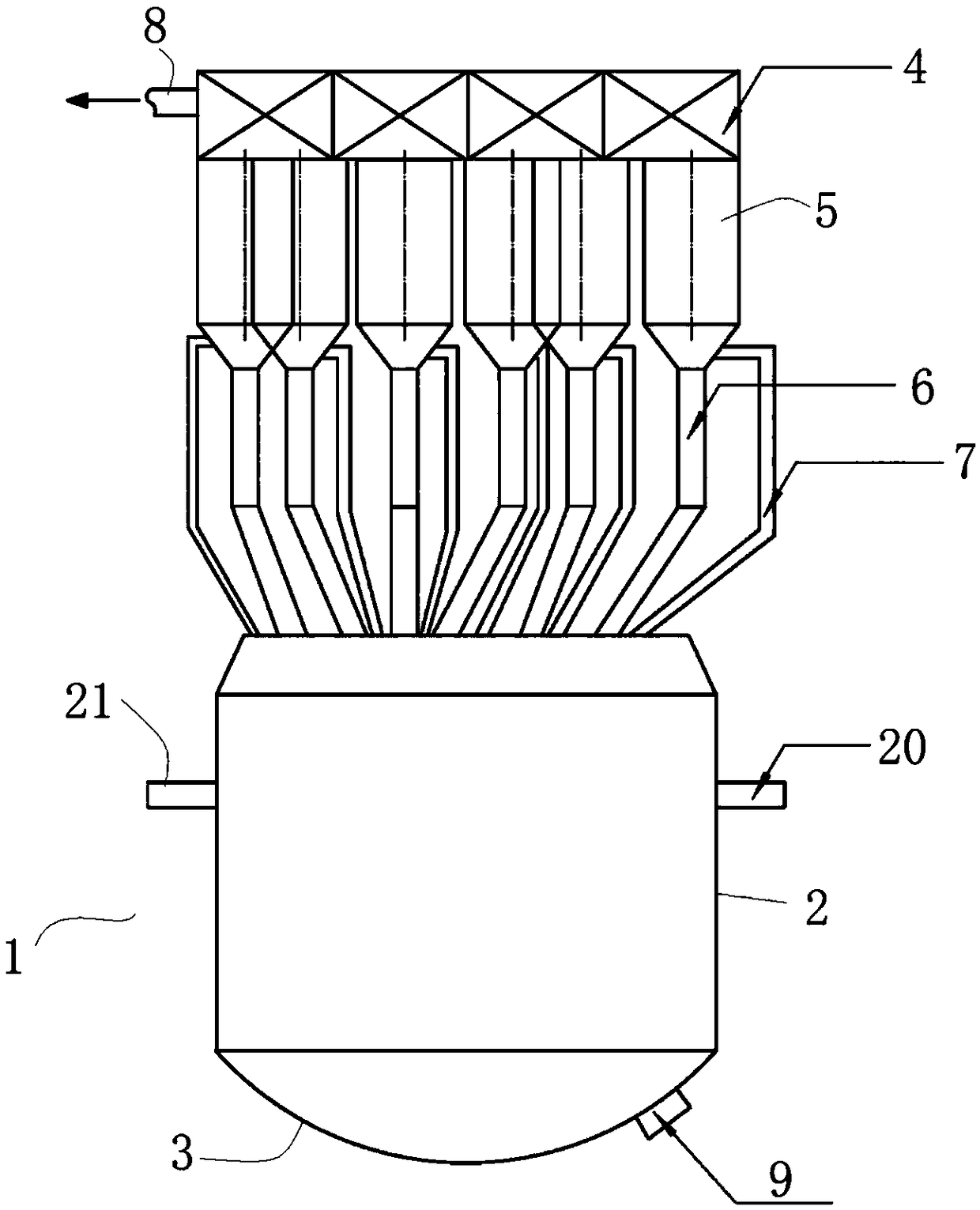 High-efficiency and energy-saving submerged arc furnace