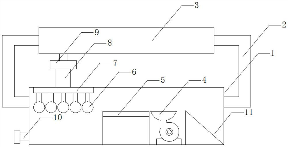 A painting device for cardboard strip processing