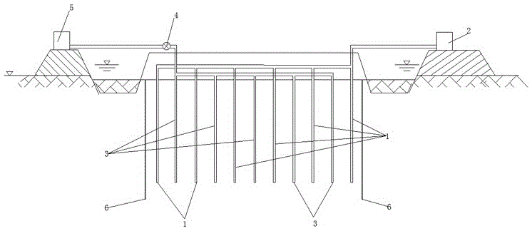 Air pressure split foundation strengthening treatment structure and method adopting air pressure split foundation strengthening treatment structure