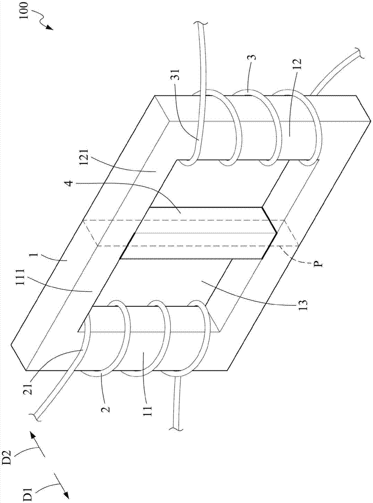 Inductance device with common-mode and differential-mode inductance functions