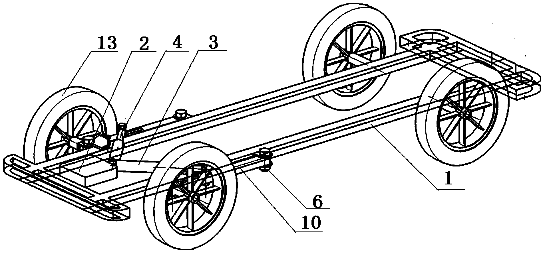 Narrow-body automobile with adjustable rear tread