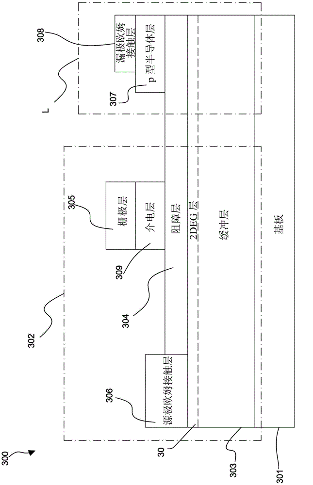 Structure of high-electron-mobility light-emitting transistor