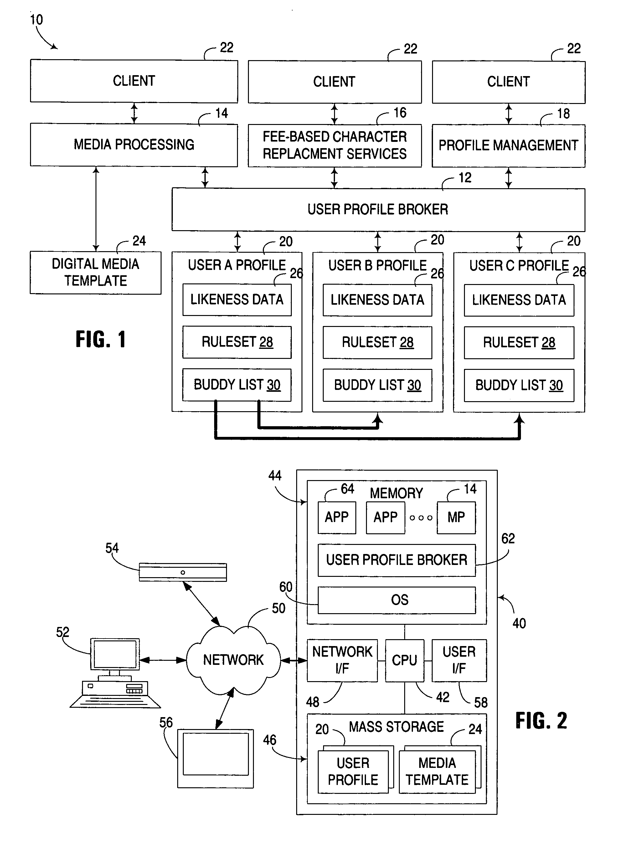 Brokering of personalized rulesets for use in digital media character replacement