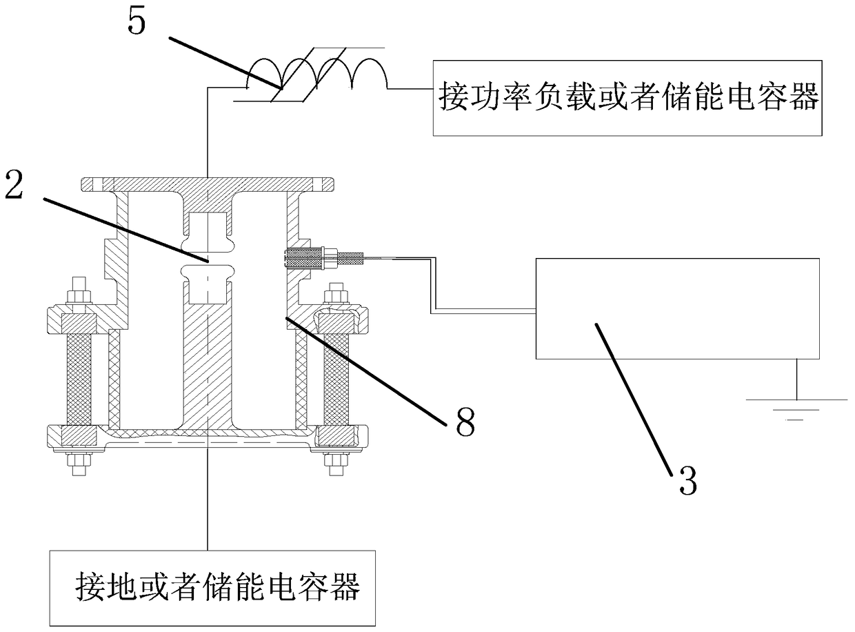 A circuit and method for prolonging the service life of a two-electrode gas switch