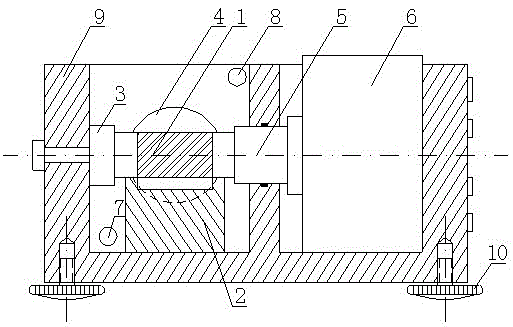 A rock biaxial compression mesoscopic test device under stress-water flow-chemical coupling