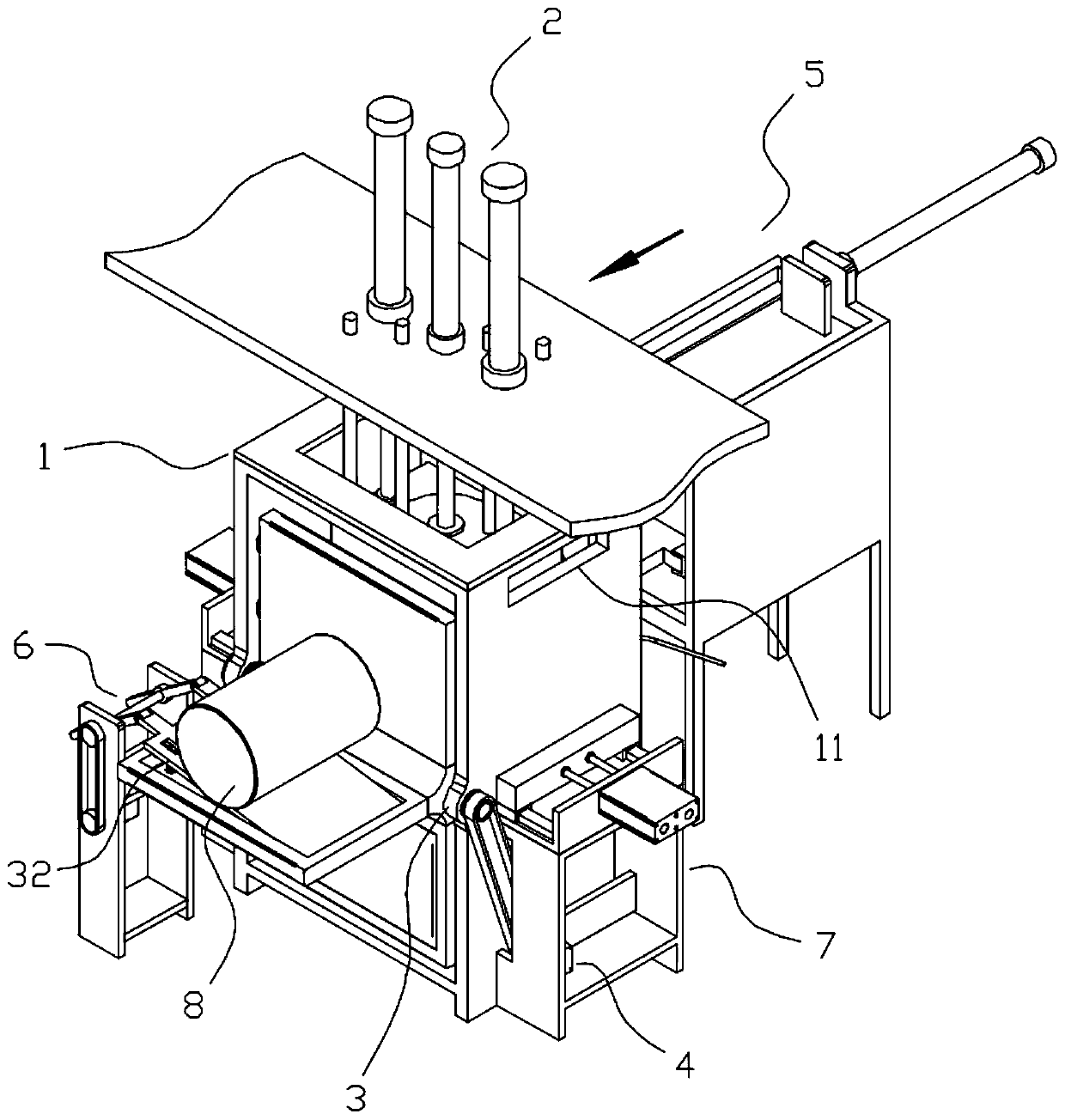 Straw mixed foaming forming equipment