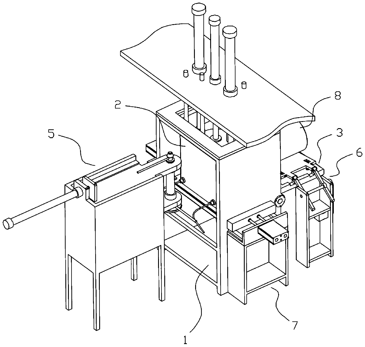 Straw mixed foaming forming equipment