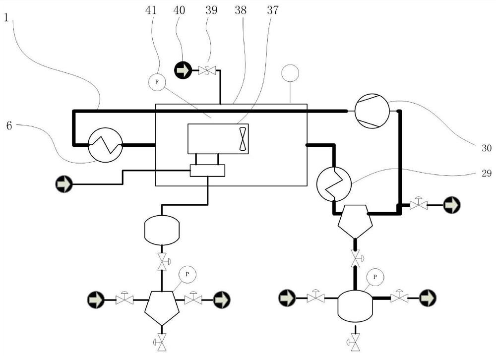 Air-cooled galvanic pile environment simulation test system and control method thereof