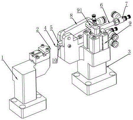 Cylindrical grinding double-tip clamping tool