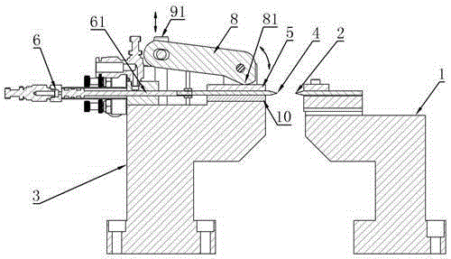 Cylindrical grinding double-tip clamping tool